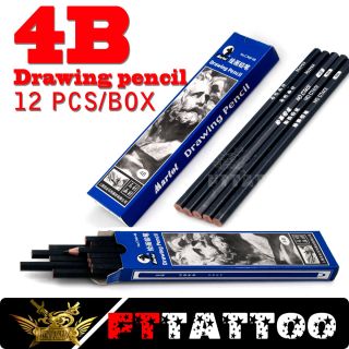 12pcs Box Tattoo Supply Transfer 4B Drawing Pencil Marker