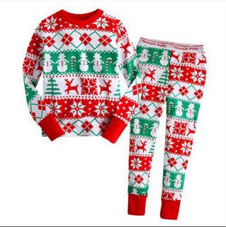 Girls Boys Kids Baby Toddler Xmas Christmas Pajamas Suits Sleepwear Snowflakes