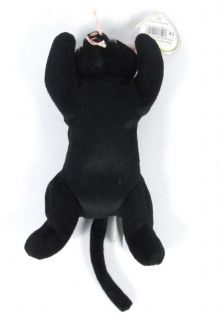 Candy Spelling's Beanie Baby Zip Cat All Black 1st Gen Tush Tag 4004 1993 Ty