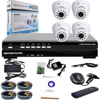 4CH 4 Channels Full D1 Home Video Surveillance CCTV DVR Security System w Camera