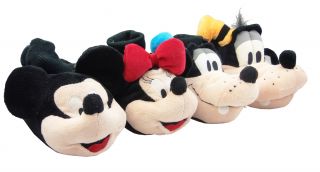 New Girls Minnie Mouse Disney Mickey Club Slippers Size 4 5 6 7 8 9 10 11 12 13