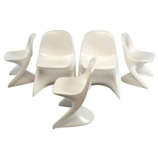 Casalino 70s Plastic Panton Style Child Chair Space Age by Alexander Begge Eames