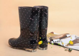 New Lady Tall Waterproof Shoes Water Shoes Rain Boots Personalized Rain Shoes