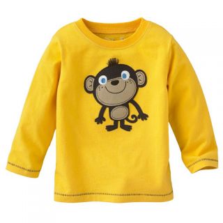 Jumping Beans Baby Toddler Boy Clothing 1 Mock Layer Tee Shirt Monkey Dino