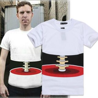 Fashion and Lovely Whimsy Stereo Bone Printed Funny Cotton Short Sleeve T Shirt