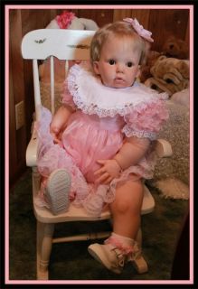 Reborn Baby Doll Toddler Tibby Baby by Donna RuBert Rooted Hair
