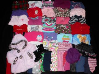 Huge Fall Winter Baby Girl Lot Newborn Infant Clothes Gap Coat Dress Outfit 9 12