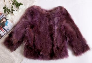 Hot Fashion Girl Real Raccoon Fur Coat Short Slim Jacket Warm Winter Jackets