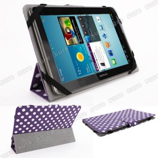 Leather Case Cover Stand for 110" Capacitive Multi Touch Android 4 0 Polka Dot