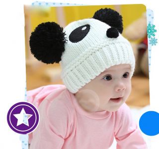 Lovely Baby Girls Boys Panda Hats Cartoon Sweater Caps Toddlers Children Clothes