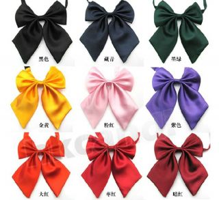 Fashion Colors Adjustable Women Big Bow Tie Bowknot Tie for Party School Girl