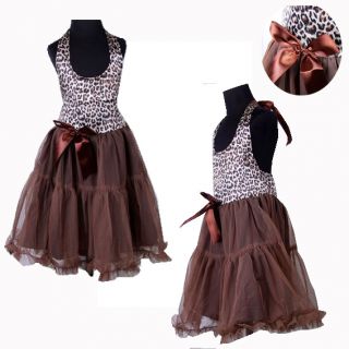 Baby Girl Age 1 2 3 4 5 Red Pink Brown Strap Beach Chiffon Party Summer Dress