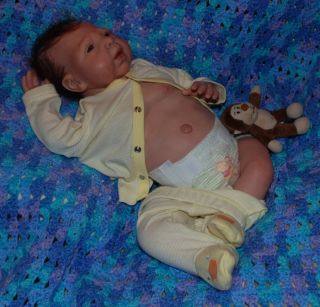 Joy Sculpt by Danielle Zweers Reborn Doll Baby Boy with Boy Belly Plate