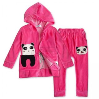 Baby Toddler Panda Hoodie Outerwear Top Pant Boy Girl Children Clothing 2pcs Set