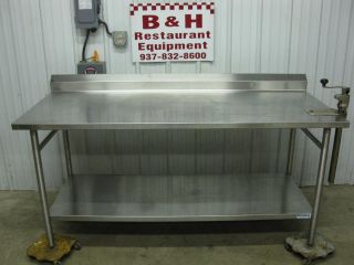 72" x 30" Stainless Steel Heavy Duty Work Prep Table w Edlund Can Opener 6'