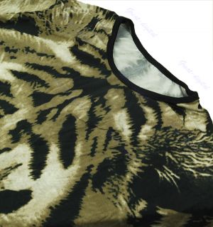 New Hot Fashion Women T Shirts Casual Printed Tiger Long Top T Shirt Tops
