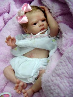 Adorable Preemie Reborn Baby Doll Girl Fern Sculpt New Release by Morgan Perez