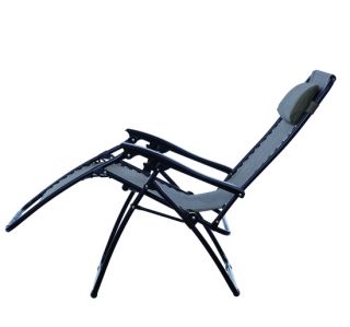 2 New Zero Gravity Lounge Chair Folding Recliner Garden Patio Pool Chair Brown