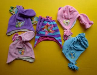 Disney Hat Mitten Princess Tinker Bell Tiana Set One Size Fits Most