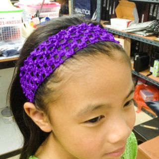16 Colors Choice Baby Girl Kid Head Hair Band 4cm Knit Crochet Stretch Lot A1506