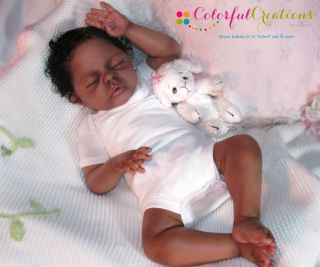 Ethnic AA Biracial Reborn Baby Doll Le Florian by Petra Lechner Long Sold Out