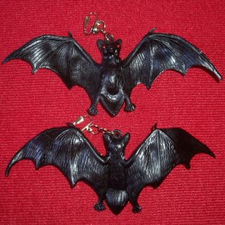 Bat Earrings Gothic Vampire Witch Jewelry Halloween New