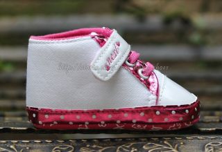 Infant Baby Girl Walking Shoes Crib Sneakers Size 0 6 6 12 12 18 Months