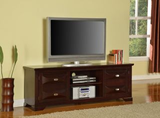Kings Brand 59" Cherry Finish Wood Plasma TV Console Stand Entertainment Center
