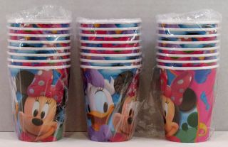 Minnie Mouse Party Banner 24 Dinner Dessert Plates Cups