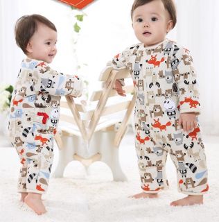 New Baby Girls Boys Romper Coverall Clothes 1 Piece Autumn Winter Size 0 12 M