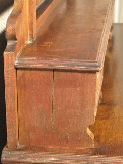 Antique English Solid Oak Vanity Chest Dresser w Mirror c1899 L75C