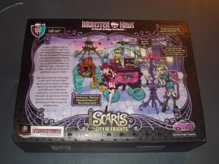 New 2012 Mattel Monster High Doll Scaris City of Frights Cafe Cart Playset