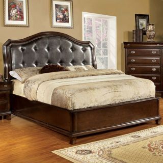 Chatham Transitional Style Brown Cherry Finish Bed Frame Set
