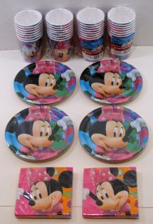 Minnie Mouse Birthday Party Set 32 Plates Napkins Cups