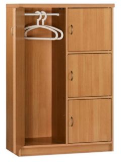 Wardrobe Storage Cupboard Drawers Beech 4 Door Chest Rezo Cabinet