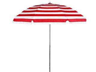 7 5 Sunbrella Beach Umbrella w Tilt Red White Stripe