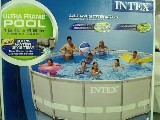 Intex 54469EG 16 Feet by 48 inch Ultra Frame Metal Frame Pool Set
