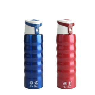 New Fitness Sport Stainless Steel Water Bottle Vacuum Flask Termos Blue Red