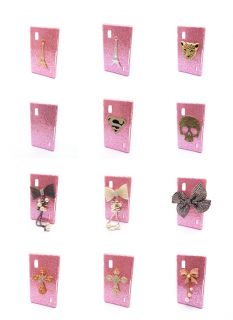 Hot Multi Choice Bling Tiger Cross Bow Pink Case Cover for LG Optimus G E970