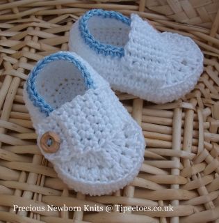 Hand Knitted Crochet Baby Booties Bootees Shoes 100 Cotton Various Sizes