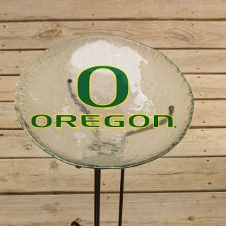 18" NCAA University of Oregon Ducks Sports Outdoor Garden Glass Bird Bath