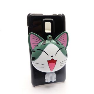 New Hot Cute Cat Mirror Back Case Cover for LG Optimus G2X P990