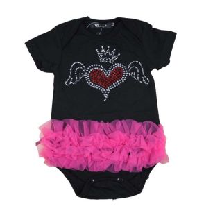 Baby Girl Fancy Bling Sparkle Heart Pink Tutu Vest 3 18
