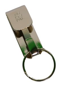 Silver Heavy Duty High Security 2" Metal Key Ring Keychain Belt Hook