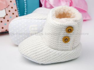 New Toddler Baby Boy Girl White Boots Shoes US Size 2 A874