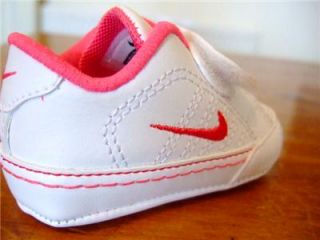 Baby Girls Nike Crib Soft Sole Velcro Trainers UK Size 0 5 3 5 1 0 5