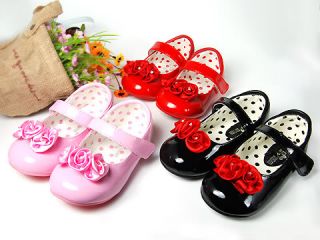 New Kids Girl Pink Flower Mary Jane Shoes Sz 5 6 7 8
