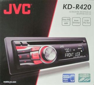 New JVC KD R420 CD  Car Audio Player Receiver 2011