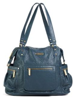 Timi Leslie Faux Leather Convertible Baby Diaper Bag Abby Ocean Blue New 2013