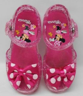 Minnie Mouse Pink Polka Dot Glitter Costume Shoes Toddler Girl 7